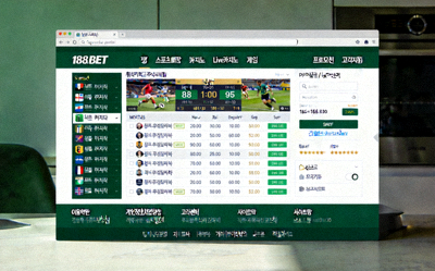 188BET 웹사이트 메인 페이지의 기본 레이아웃과 메뉴 구성을 보여주는 스크린샷