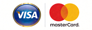 Visa와 MasterCard 로고가 나란히 표시된 이미지
